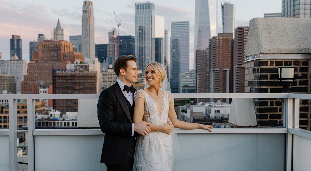 A luxury destination wedding at Tribeca Rooftop + 360° in NYC