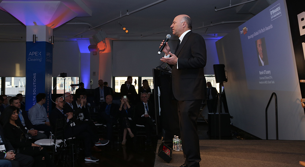 Celebrity speaker, Kevin O’Leary at NYC corporate event